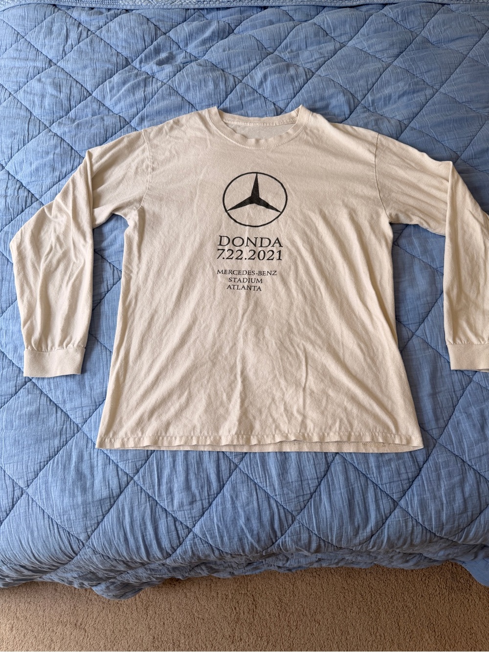 Donda 7.22.2021 Long Sleeve Crewneck T-Shirt - White M/L